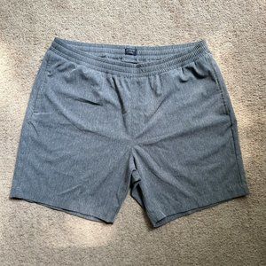 J Crew Shorts Men's Large Flex Pockets Drawstring 7" Inseam Grey